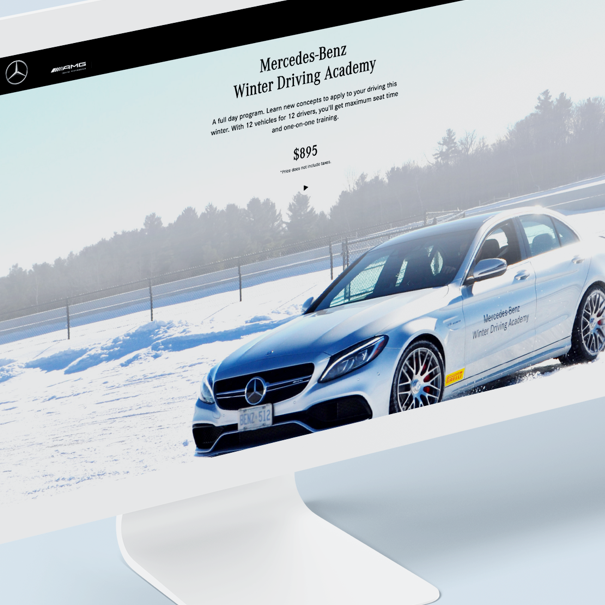 Mercedes-Benz Winter Driver’s Academy Scheduling App